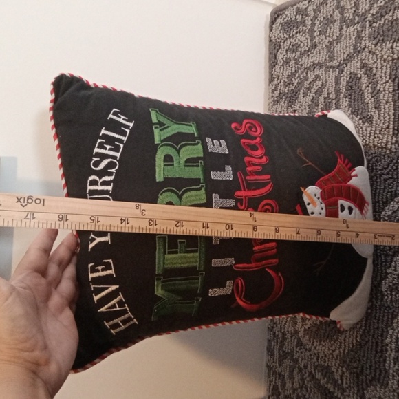 Festive Christmas Pillow with Snowman Design Decoration - Picture 7 of 7